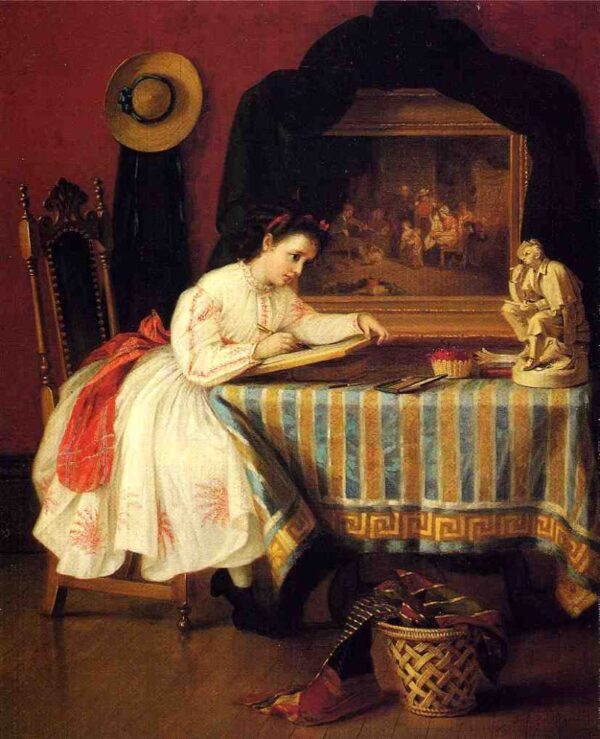 The Young Artist by John G Brown, hand-painted oil painting reproduction