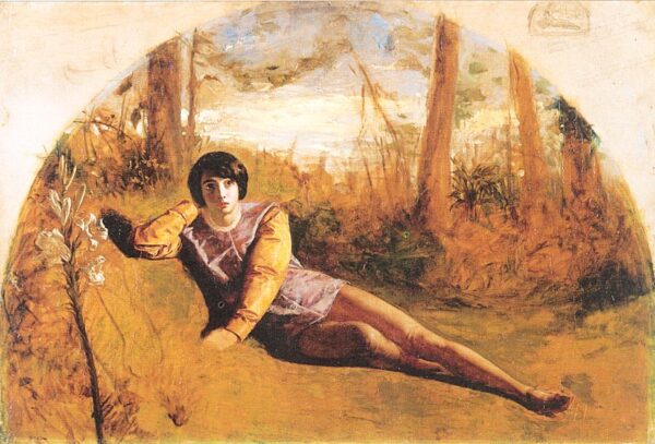 The Young Poet by Arthur Hughes, hand-painted oil painting reproduction