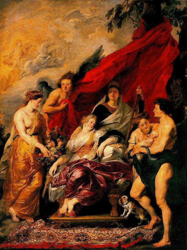 The birth of Luis XIII by Peter Paul Rubens, hand-painted oil reproduction