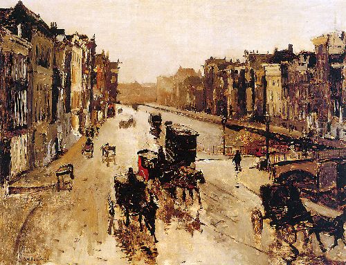 The canal Rokin in Amterdam by George Hendrik Breitner, hand-painted oil reproduction