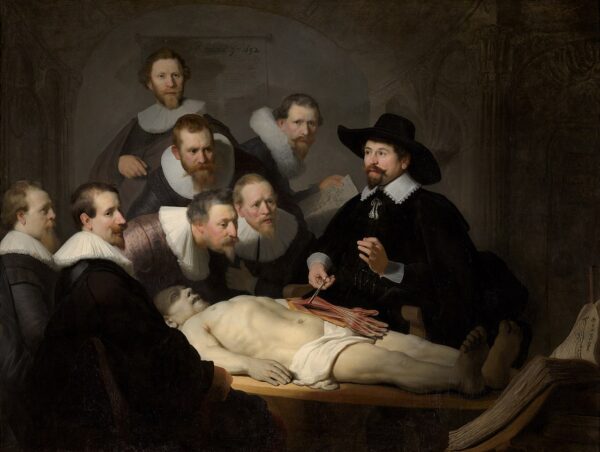 The Anatomy Lesson of Dr. Nicolaes Tulp by Rembrandt, hand-painted oil painting reproduction