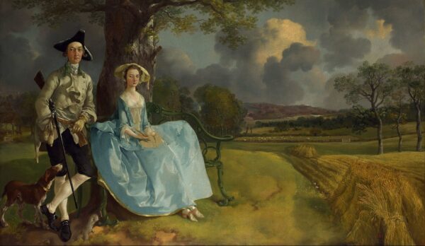 Mr And Mrs Robert Andrews by Gainsborough, hand-painted oil painting reproduction