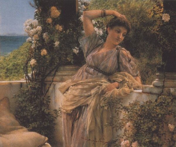 Thou Rose of All Roses by Lawrence Alma-Tadema, hand-painted oil painting reproduction
