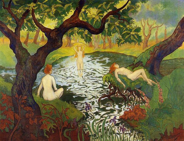 Three Bathers with Irises by Paul Ranson, hand-painted oil painting reproduction