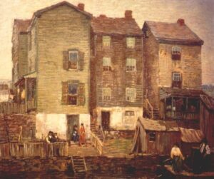 Three Houses by Robert Spencer, hand-painted oil painting reproduction