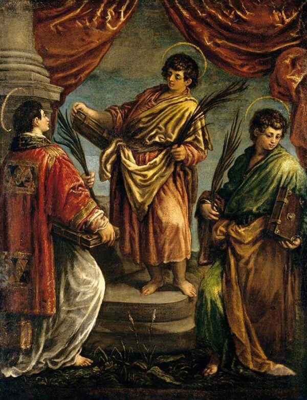 Three Martyr Saints by Jacopo Bassano, hand-painted oil painting reproduction