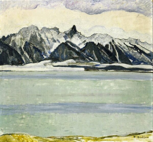 Thunersee with Stockhornkette in Winter by Ferdinand Hodler, hand-painted oil painting reproduction