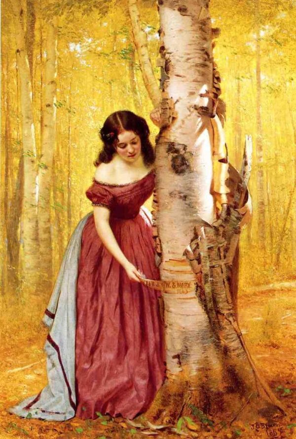 Thus Perish the Memory of Our Love by John G Brown, hand-painted oil painting reproduction