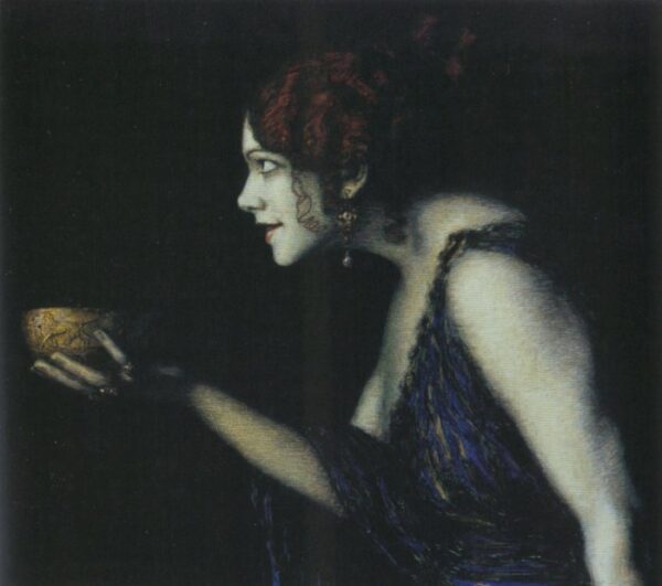 Tilla Durieux as Circe by Franz von Stuck, hand-painted oil painting reproduction