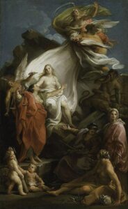 Time Unveiling Truth by Pompeo Batoni, hand-painted oil painting reproduction
