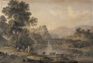 The Temple of Sibyl at Tivoli by John Glover, hand-painted oil painting reproduction