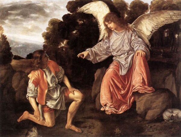 Tobias and the Angel by Giovanni Girolamo Savoldo, hand-painted oil painting reproduction