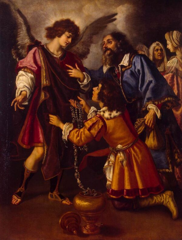Tobias’s Farewell to the Angel by Giovanni Bilivert, hand-painted oil painting reproduction