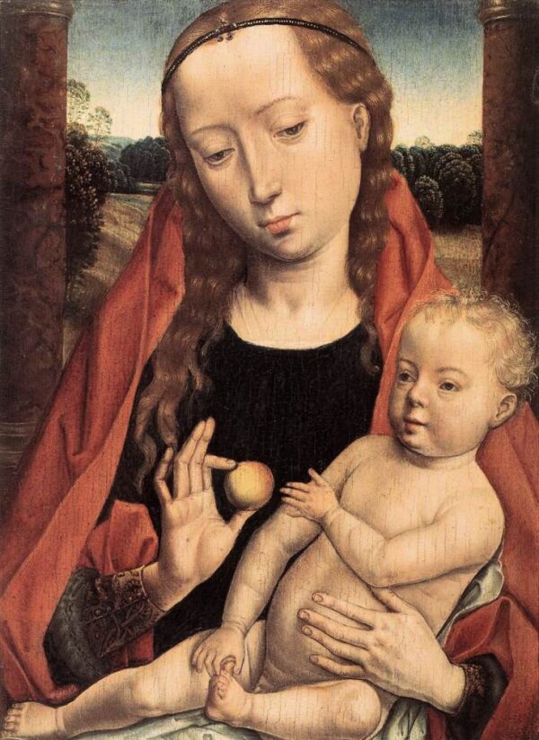 Virgin with the Child Reaching for his Toe by Hans Memling, hand-painted oil painting reproduction