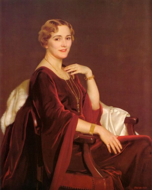 Portrait of Mrs. Charles Frederic Toppan by William McGregor Paxton, hand-painted oil painting reproduction