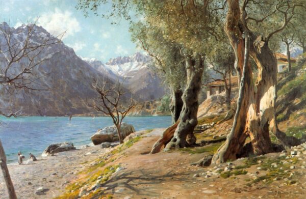 Torbole by Peder Mørk Mønsted, hand-painted oil painting reproduction