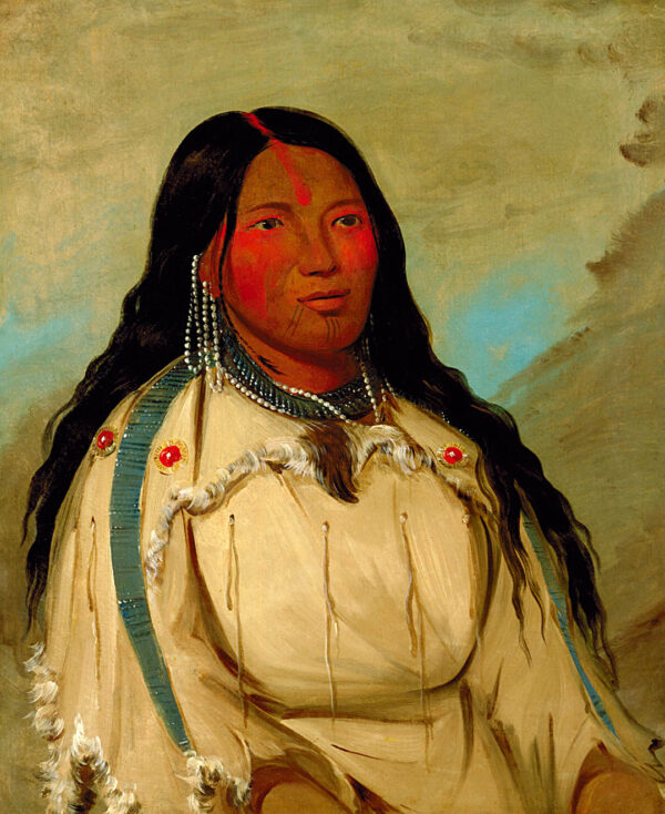 Tow ee ka wet, a Cree Woman by George Catlin, hand-painted oil painting reproduction