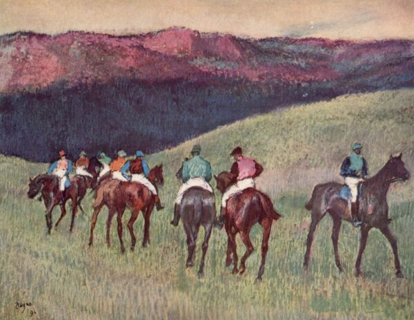 Training for the Horserace by Edgar Degas, hand-painted oil painting reproduction