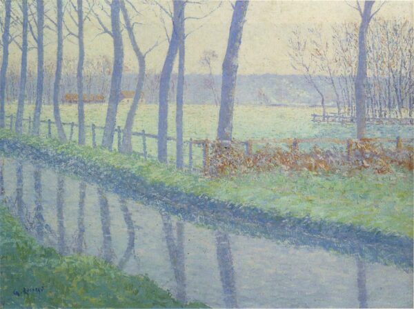 Trees by the River by Gustave Loiseau, hand-painted oil painting reproduction