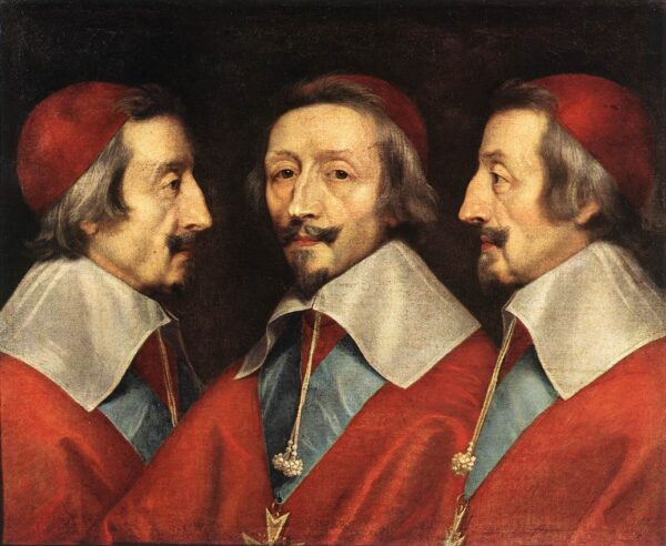 Triple Portrait of Richelieu by Philippe de Champaigne, hand-painted oil painting reproduction