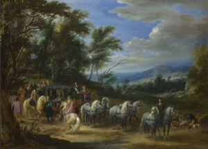 Philippe Fran?ois d’Arenberg Meeting Troops by Adam Frans van der Meulen, hand-painted oil painting reproduction