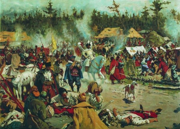 A Scene from the Time of Troubles by Sergey Ivanov, hand-painted oil painting reproduction