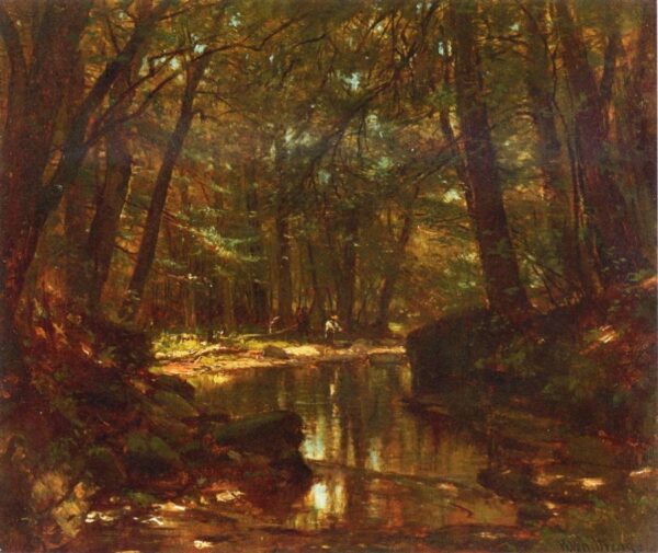 Trout Stream by Thomas Worthington Whittredge, hand-painted oil painting reproduction