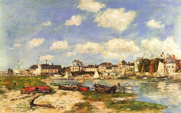 Trouville by Eugène Louis Boudin, hand-painted oil painting reproduction