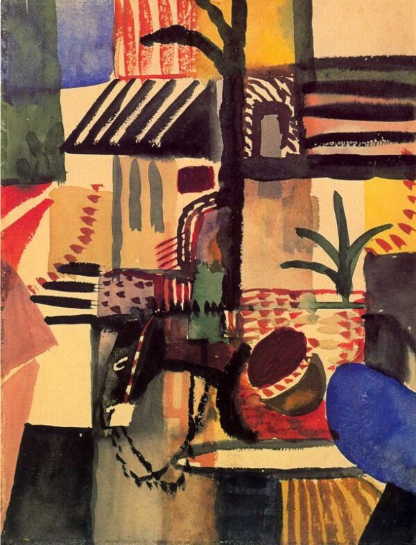 Tunisian Landscape by August Macke, hand-painted oil painting reproduction