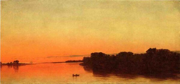 Twilight on the Sound, Darien, Connecticut by John Frederick Kensett, hand-painted oil painting reproduction