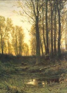 Twilight by Ivan Shishkin, hand-painted oil painting reproduction