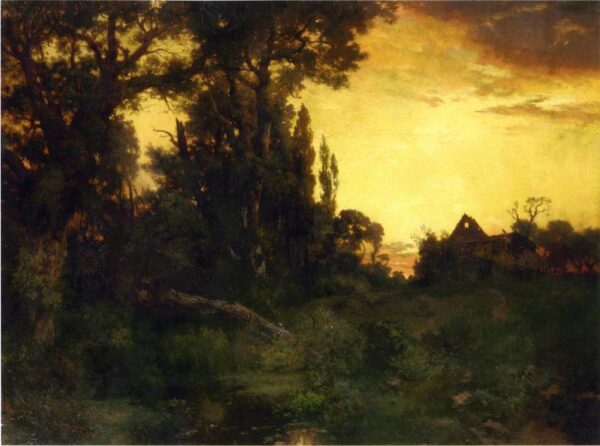 Twilight by Thomas Moran, hand-painted oil painting reproduction