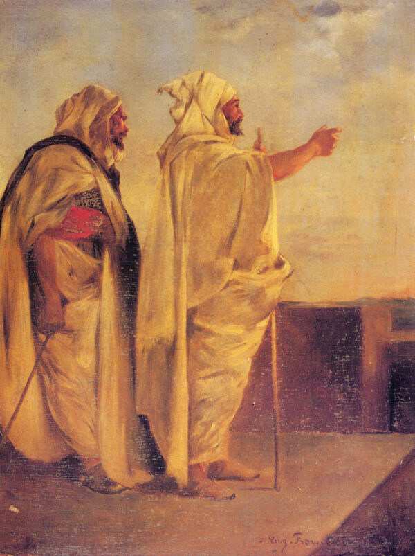 Two Arabs on a Terrace by Fromentin, hand-painted oil painting reproduction