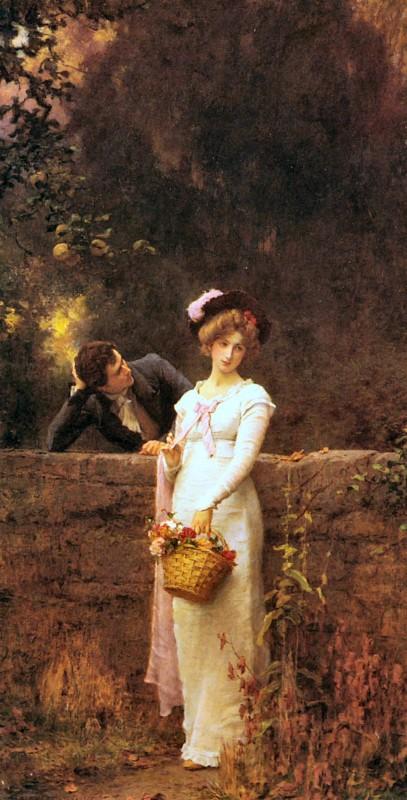 Two Lovers by Marcus Stone, hand-painted oil reproduction