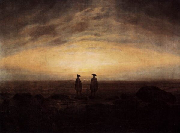 Two Men by the Sea by Caspar David Friedrich, hand-painted oil painting reproduction