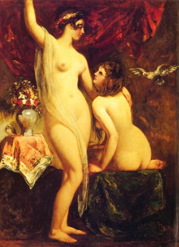 Two Nudes In An Interior by William Etty, hand-painted oil painting reproduction