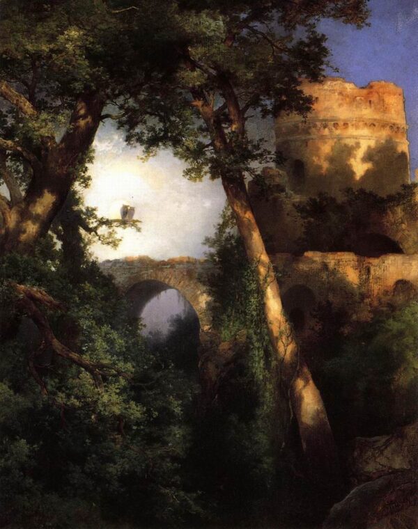 Two Owls by Thomas Moran, hand-painted oil painting reproduction