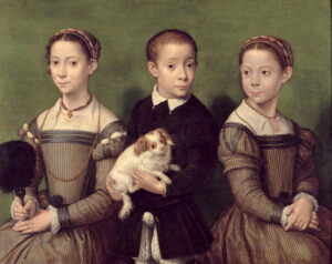 Two Sisters and a Brother of the Artist by Sofonisba Anguissola, hand-painted oil painting reproduction
