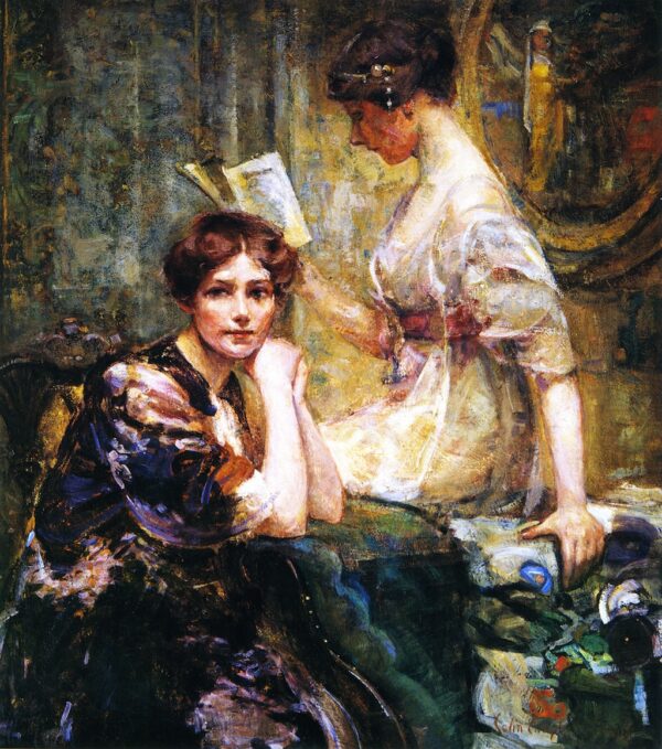 Two Women by Colin Campbell Cooper, hand-painted oil painting reproduction