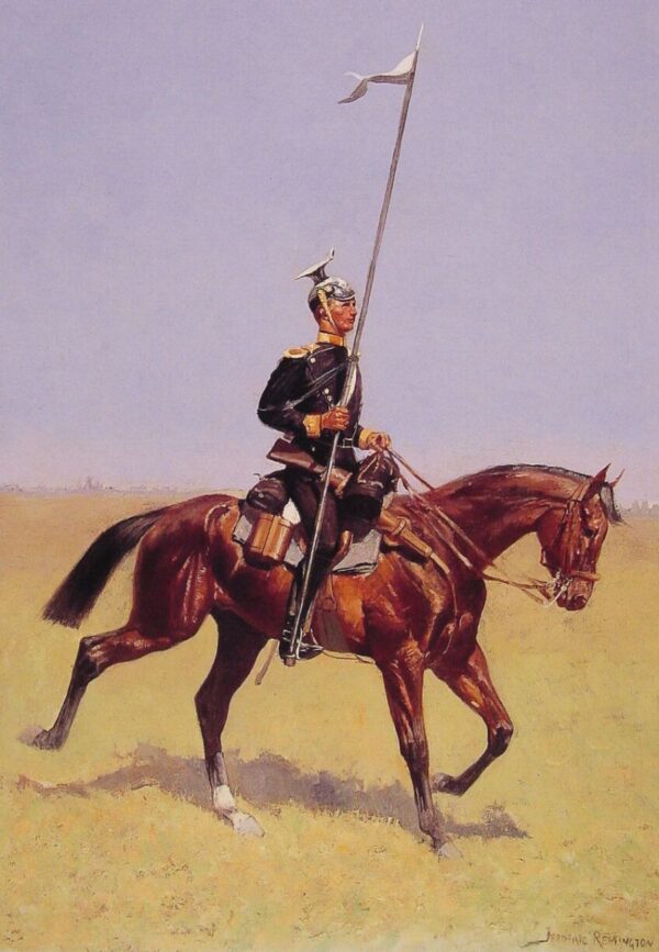 Uhlan (Lancer) by Frederic Remington, hand-painted oil painting reproduction
