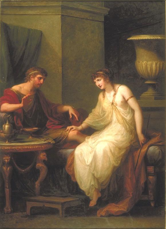 Ulysses and Circe by Angelica Kauffman, hand-painted oil reproduction