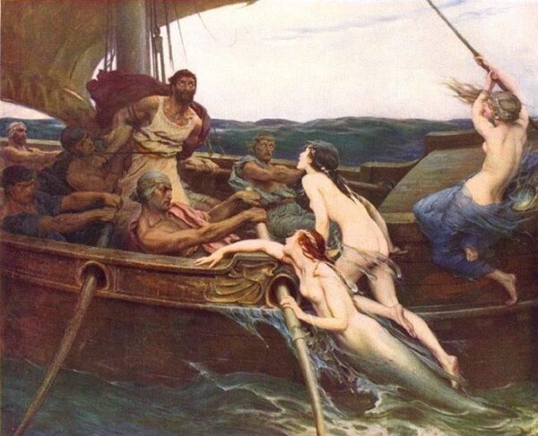 Ulysses and the Sirens by Herbert Draper, hand-painted oil painting reproduction