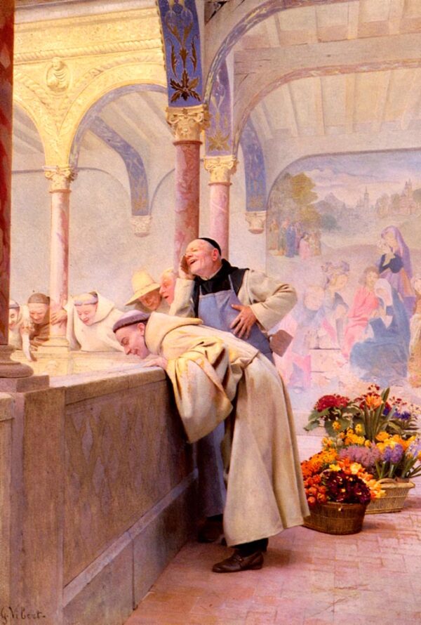 Un Scandale by Jehan Georges Vibert, hand-painted oil reproduction