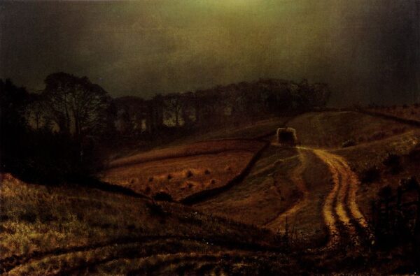 Under The Harvest Moon by John Atkinson Grimshaw, hand-painted oil painting reproduction