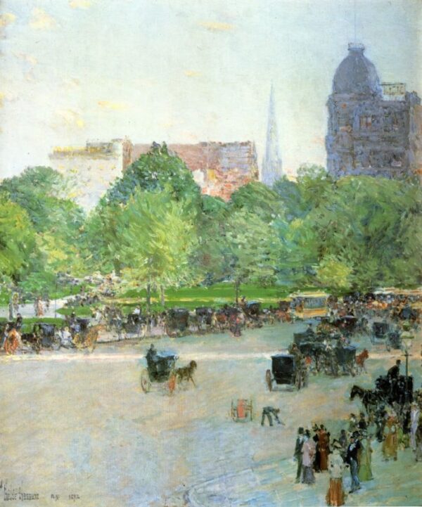 Union Square by Frederick Childe Hassam, hand-painted oil reproduction
