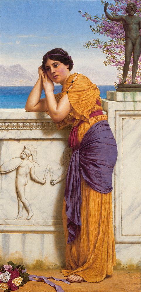 Rich Gifts Wax Poor When Lovers Prove Unkind by John William Godward, hand-painted oil reproduction