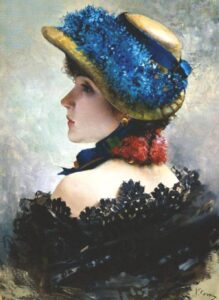 Unknown by Vittorio Corcos, hand-painted oil painting reproduction
