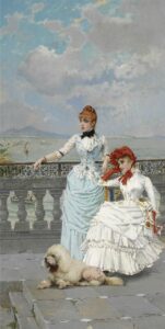 Unknown b by Vittorio Corcos, hand-painted oil painting reproduction