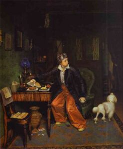 Untimely Guest by Pavel Fedotov, hand-painted oil painting reproduction