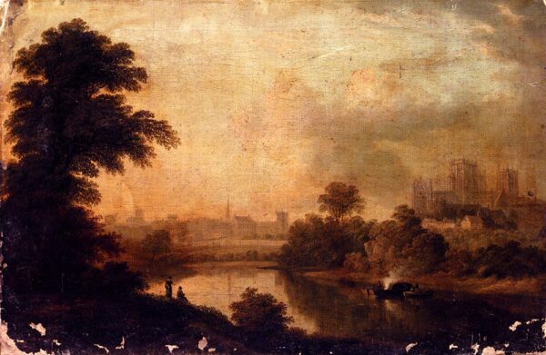 A View Of Ripon Cathedral From Across The River Ure by John Glover, hand-painted oil painting reproduction